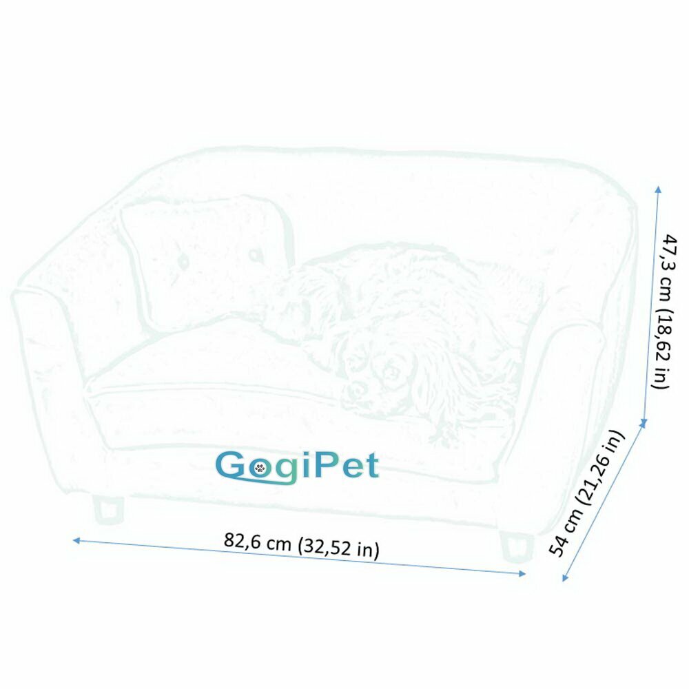 Dimensions of this GogiPet ® pet furniture Relax