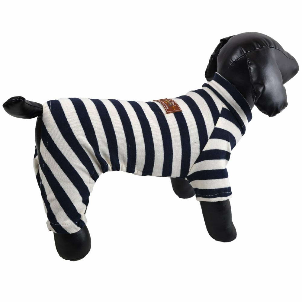 Sports suit for dogs blue striped