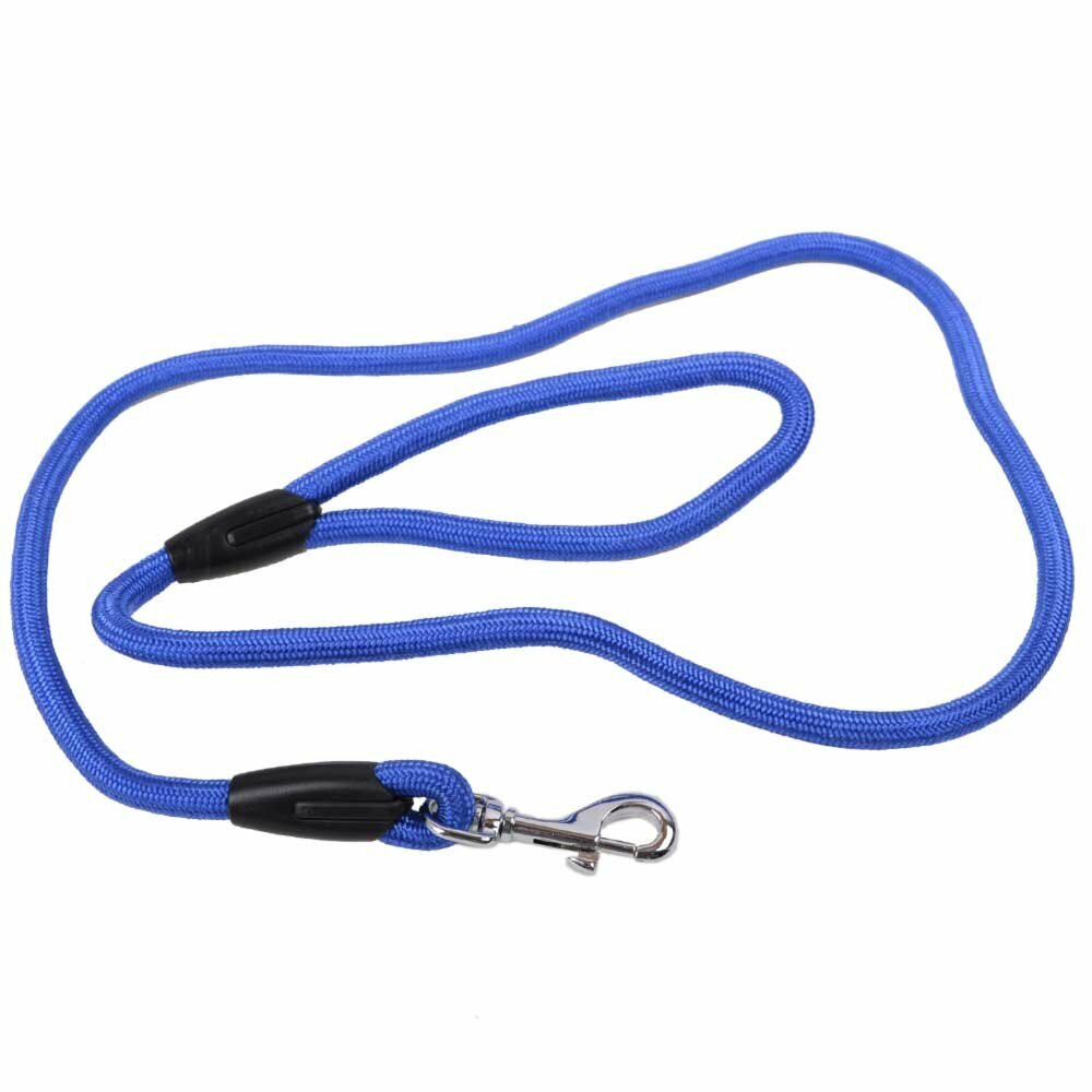 High quality round dog leash made of blue soft polypropylene 