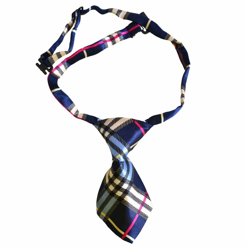 Tie for dogs blue checkered by GogiPet