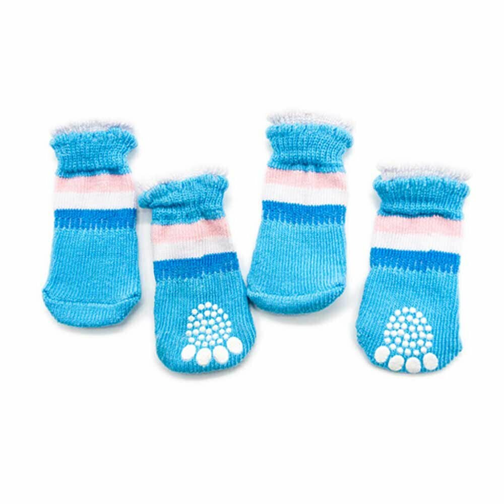 High quality knitted socks for dogs blue