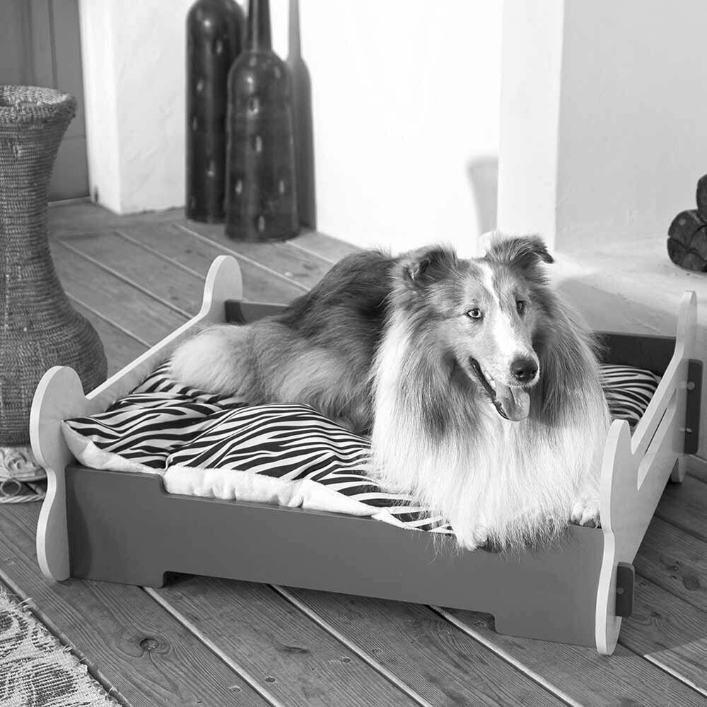 Large bed for dogs made of wood