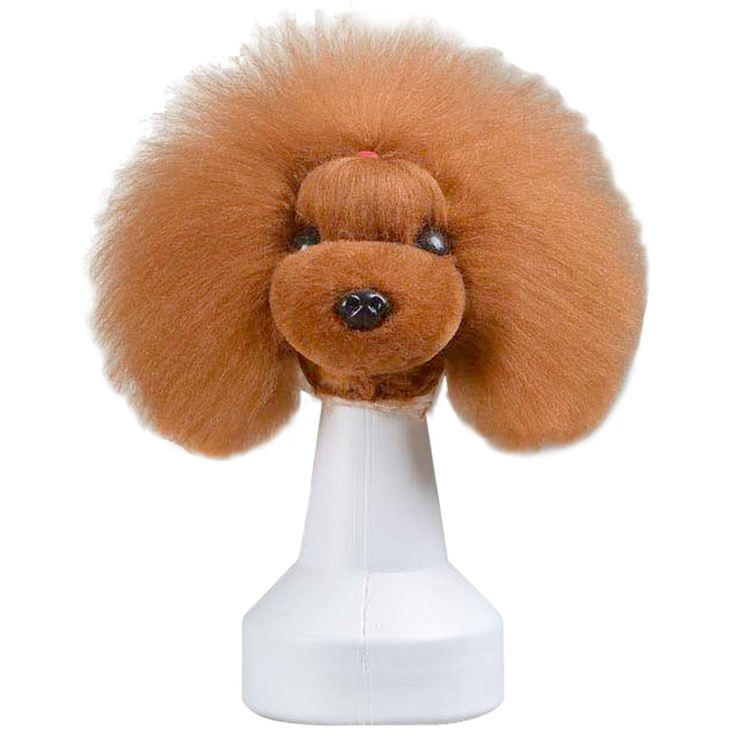Apricot fur for basic dog head for training (dog wig)