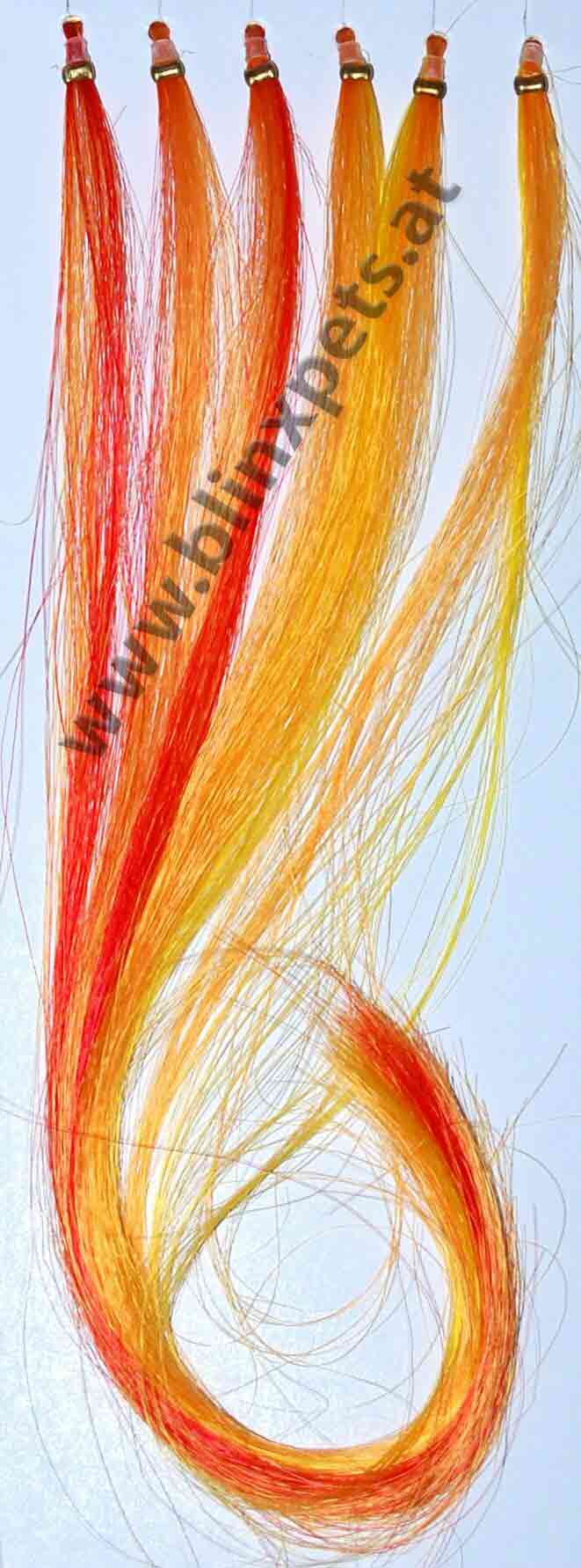 Funny Extension red - yellow hair extensions