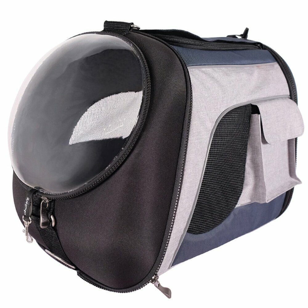 Flight bag - dog bag with large window and backpack L