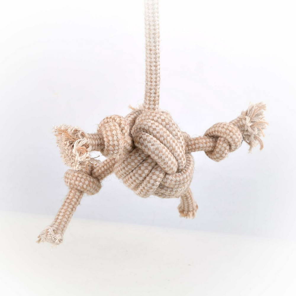 Tug toy for dogs made of cotton and jute