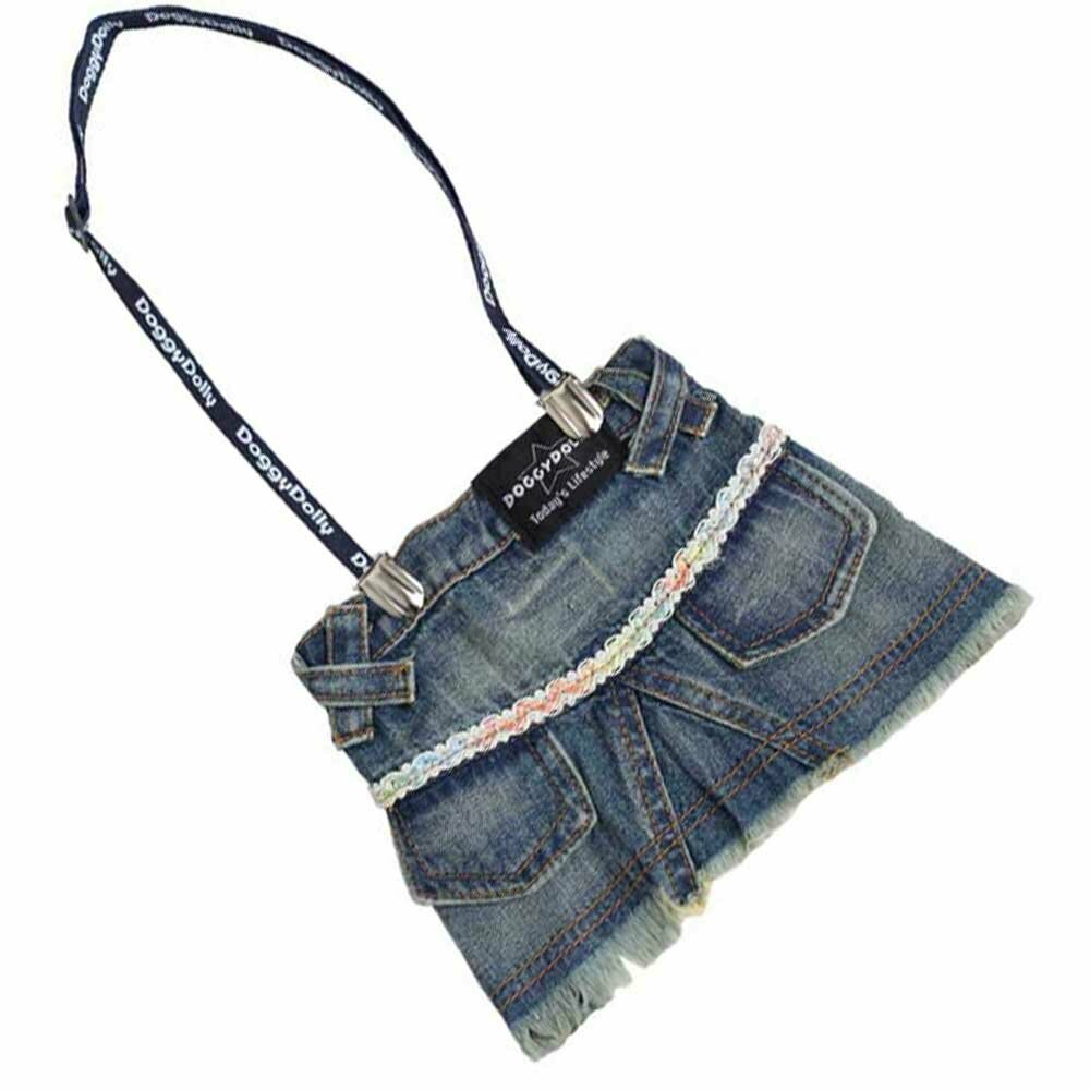 DoggyDolly denim skirt for dogs at half price at Onlinezoo.