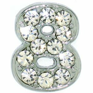 Rhinestone number 8 with 14 mm