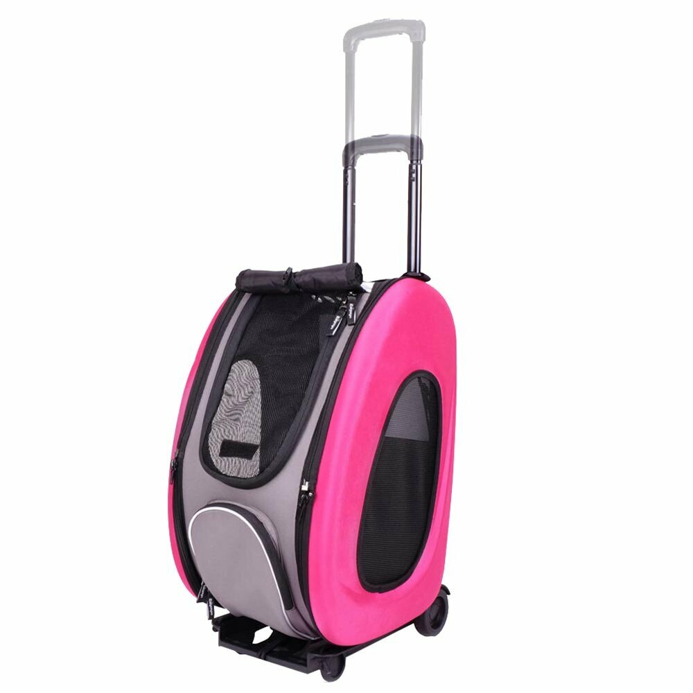 Dog trolley with pull-out telescopic bar Pink