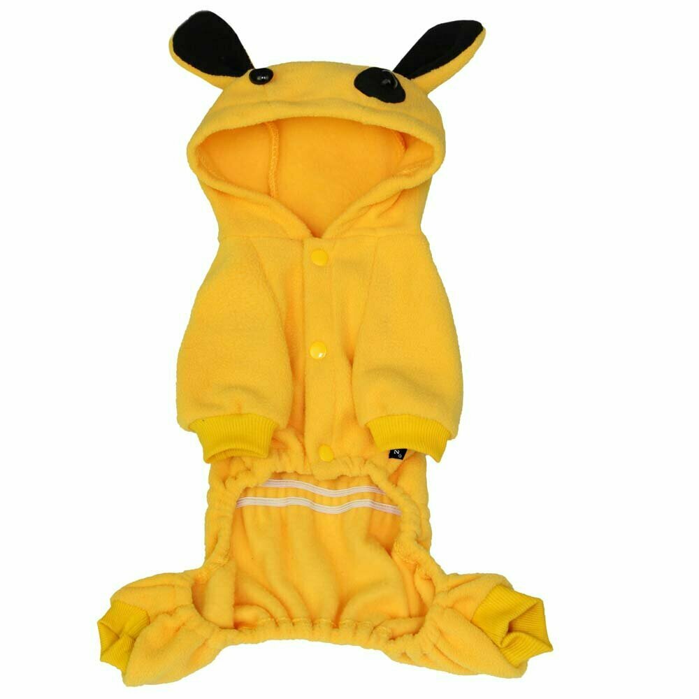 Yellow fleece dog coat - Bunny Carnival costume for dogs