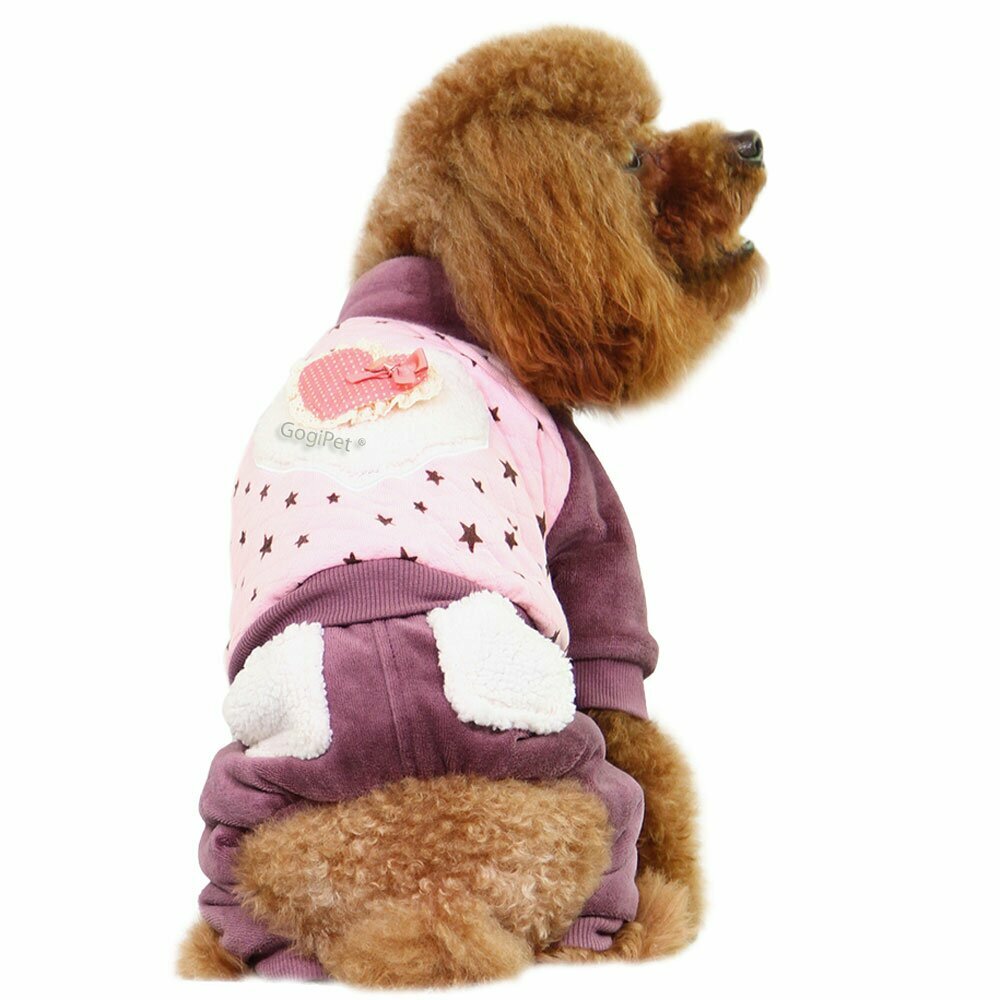 GogiPet dog clothes are clothes out of the house - pink dog coat for the winter and for the cool days