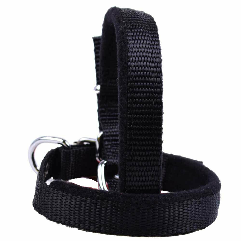 Soft black dog collars for small dogs and large dogs