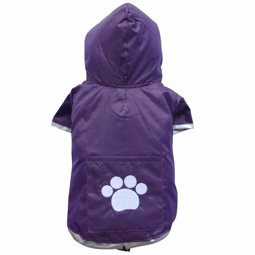 Purple dog raincoat for large dogs in purple by DoggyDolly