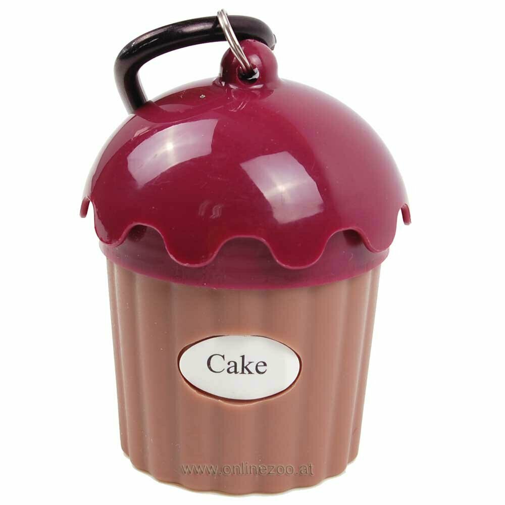 Darkred dog waste bag dispenser in Cup Cake Design