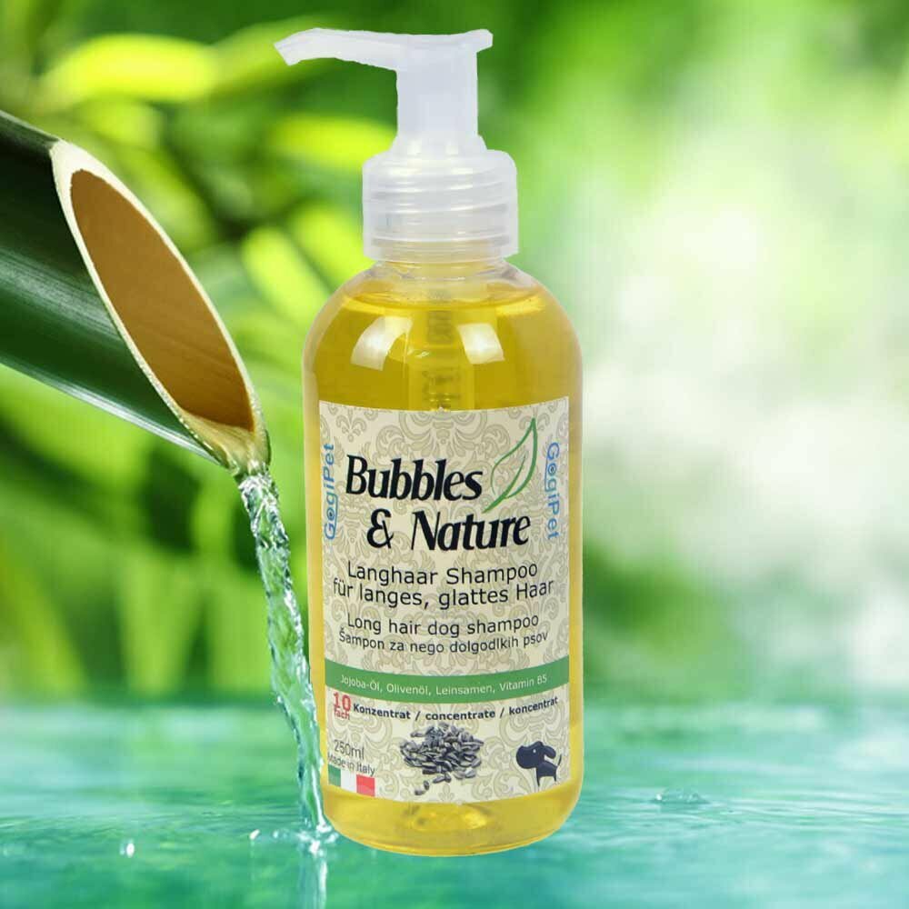 Dog shampoo for long hairs by Bubbles & Nature