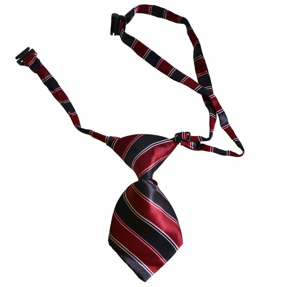 Tie for dogs black red striped by GogiPet