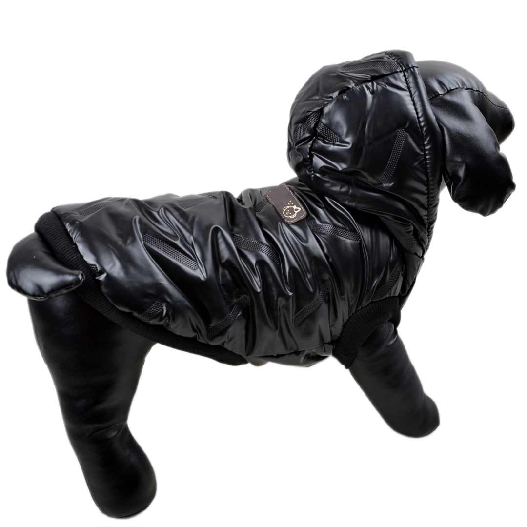 Hoodie "Moonwalk" black - Sleeveless, warm dog jacket