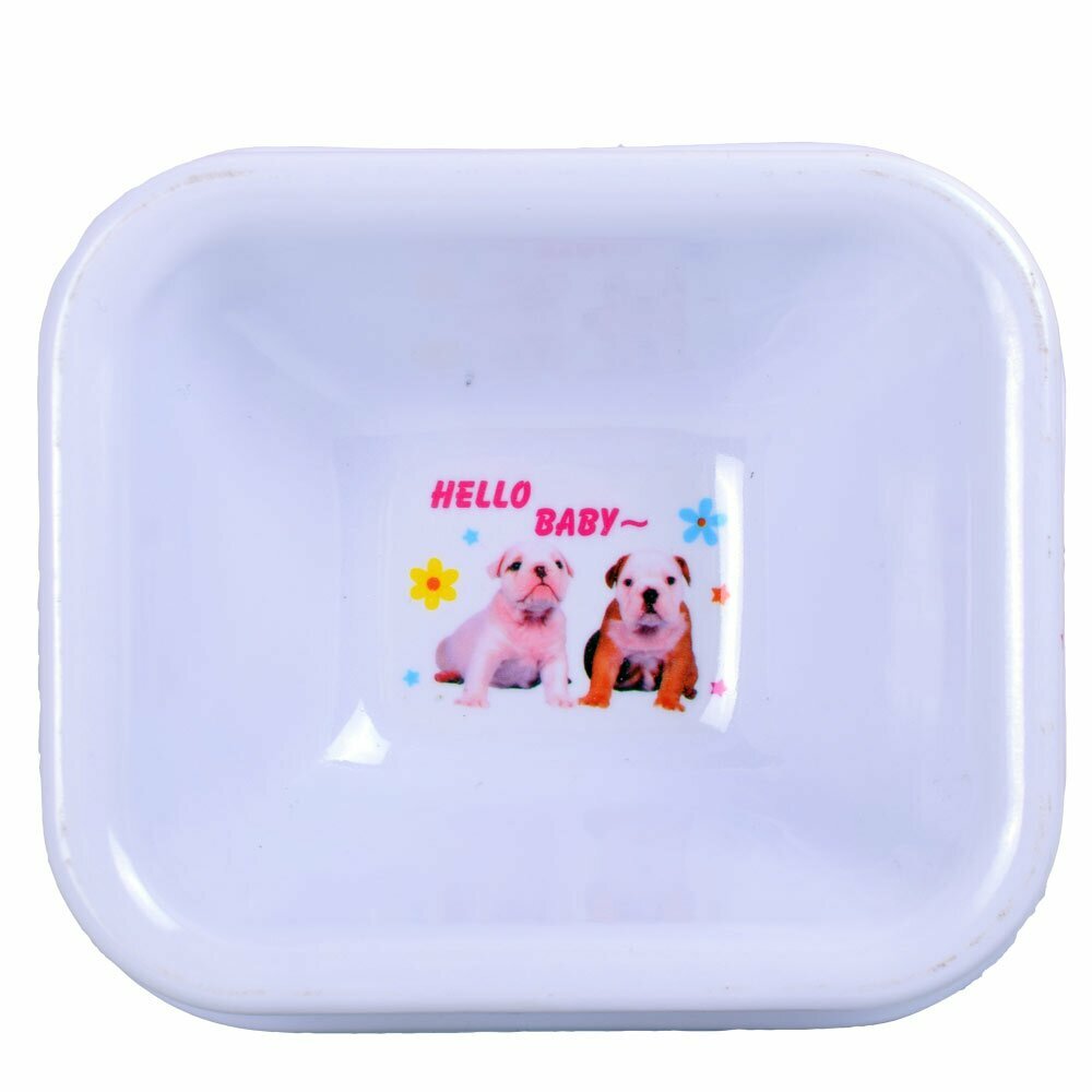 Feeding bowl from Melamin by GogiPet with puppies