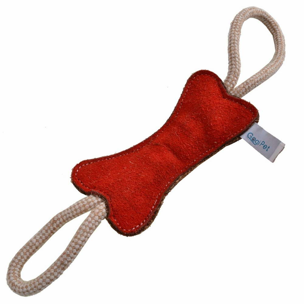 Red Bone Dog Toy - GogiPet dog toys made of sustainable raw materials