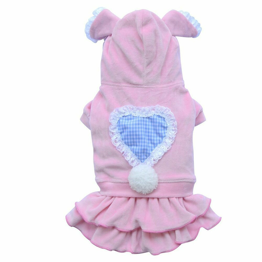 Pink bunny costume for dogs by DoggyDolly DRF005