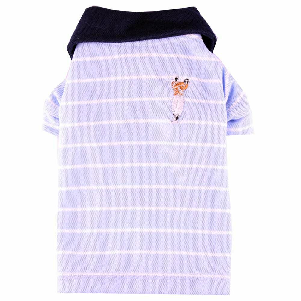 Striped polo shirt from DoggyDolly for big dogs