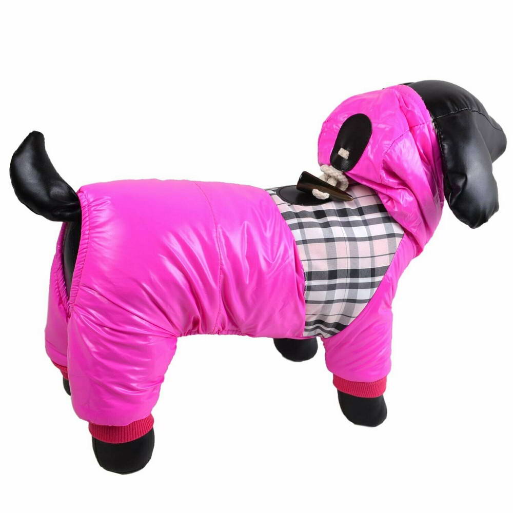 Warm dog robe in colorful pink