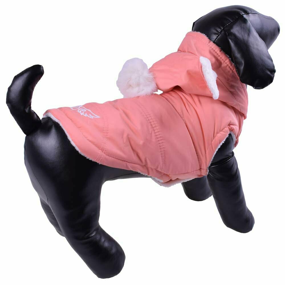 Lovely pink dog anorak - warm dog clothes