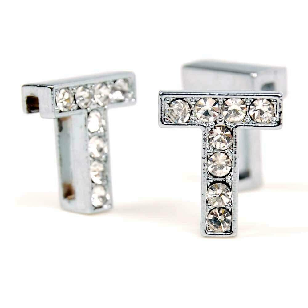 T rhinestone letter with 14 mm