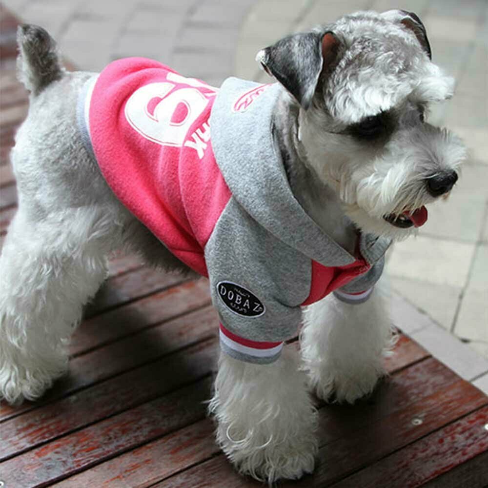 Warm dog clothes - pink sports jacket