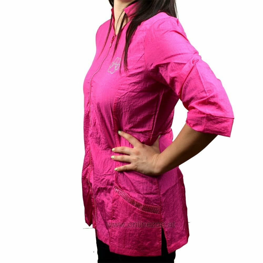 Tikima Aleria pink - dog hairdresser clothing the modern blouse for dog hairdressers