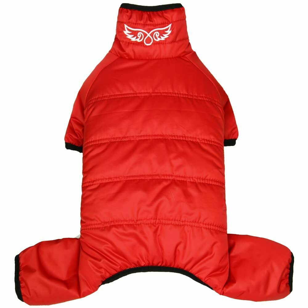 Red snowsuit for dogs - the extra warm dog clothes by GogiPet