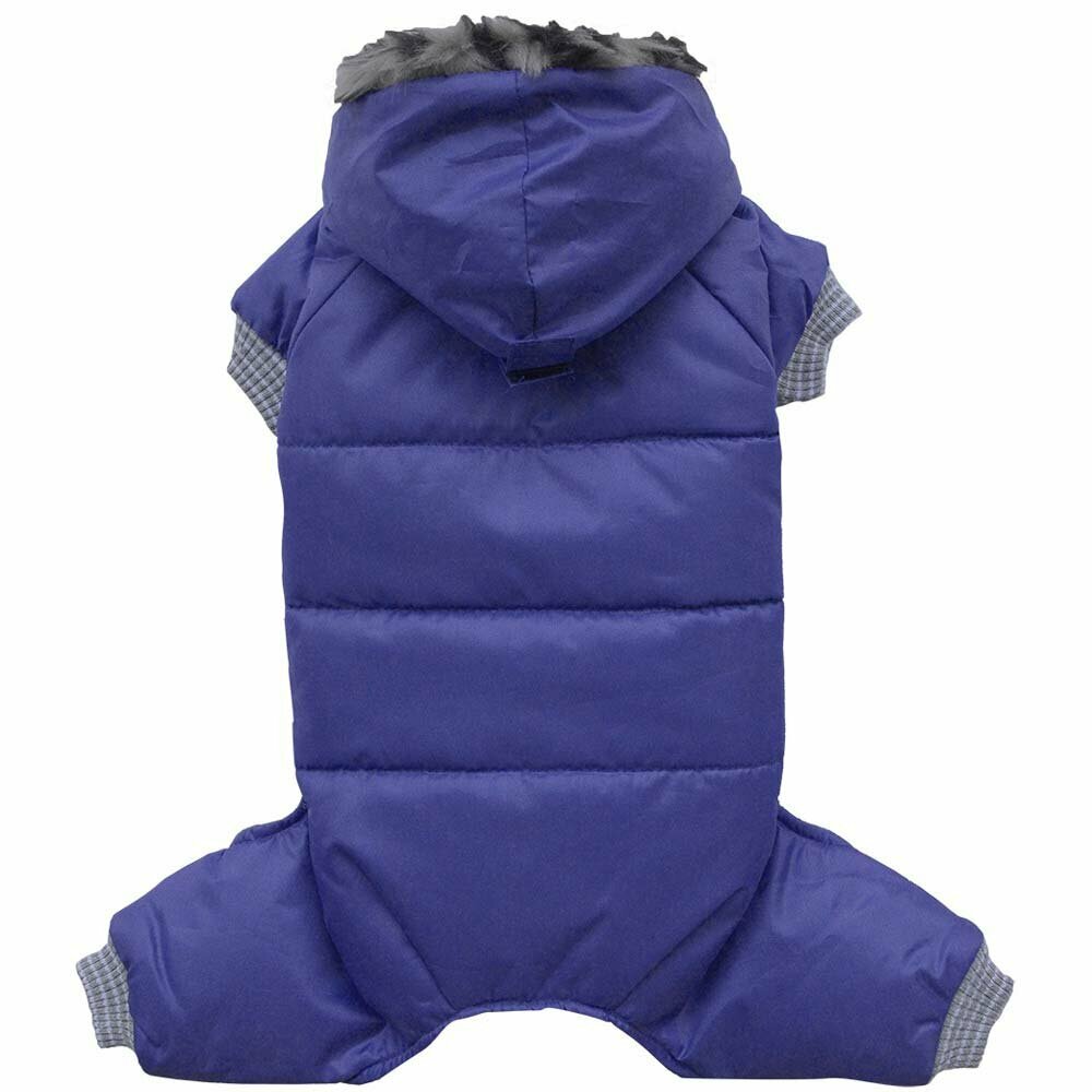 blue snowy suit for dogs - warm dog clothing of DoggyDolly W147