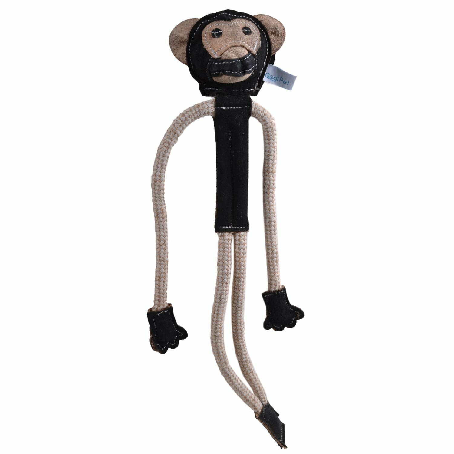 XL dog toy from natural raw materials of GogiPet - Black chimp