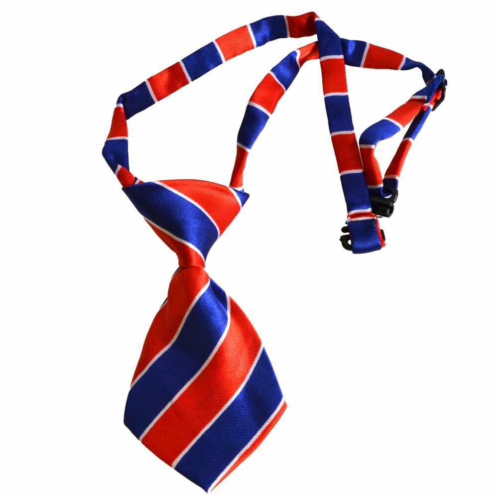 Tie for dogs blue, red striped by GogiPet
