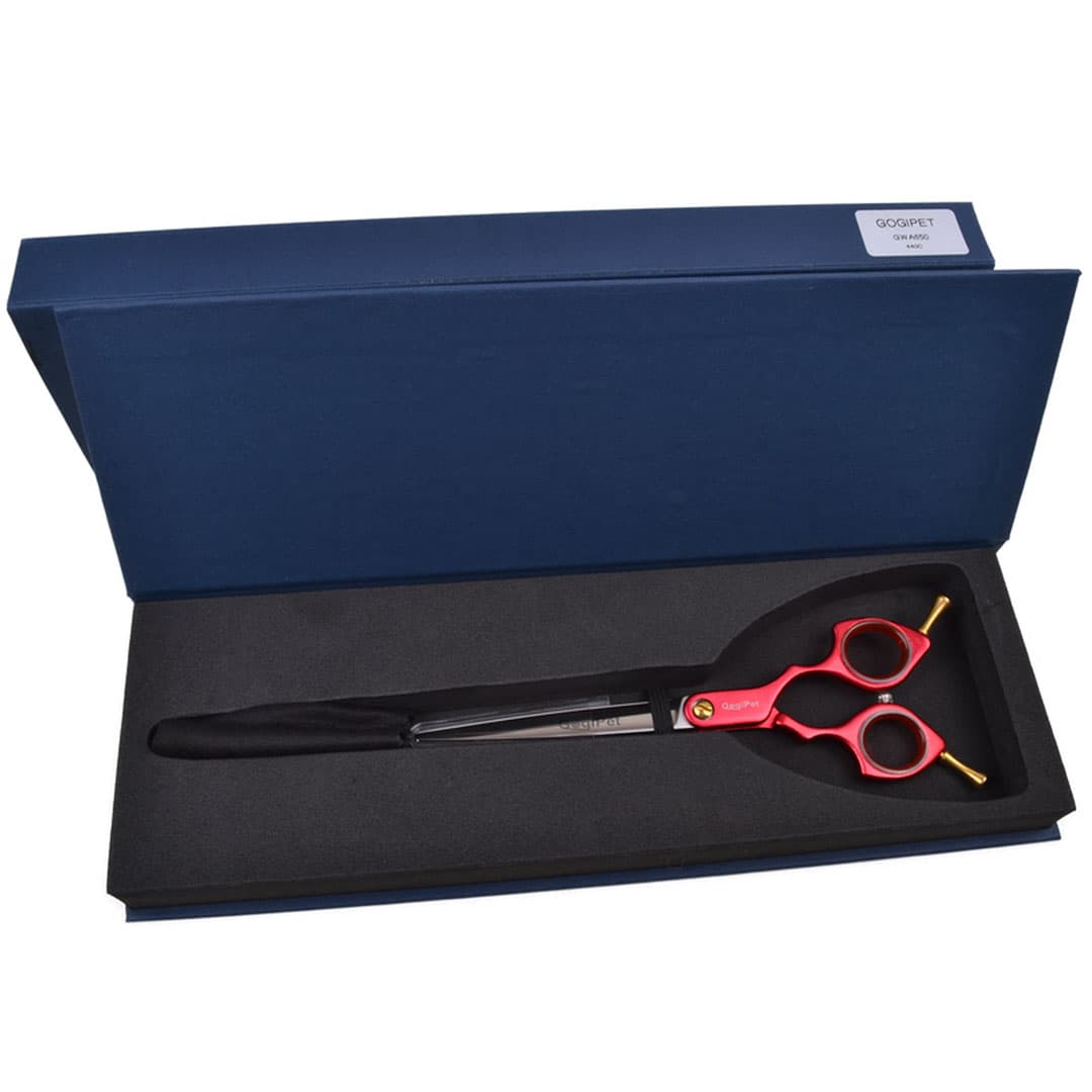 Hair scissors with aluminium handle straight 17 cm - GogiPet Elite