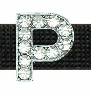 P rhinestone letter with 14 mm