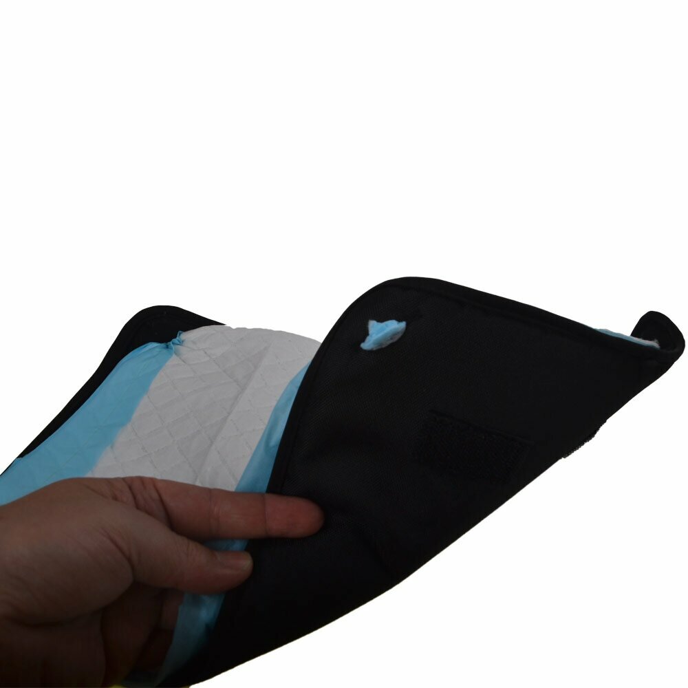 Soft floor mat with pet diaper mounting system