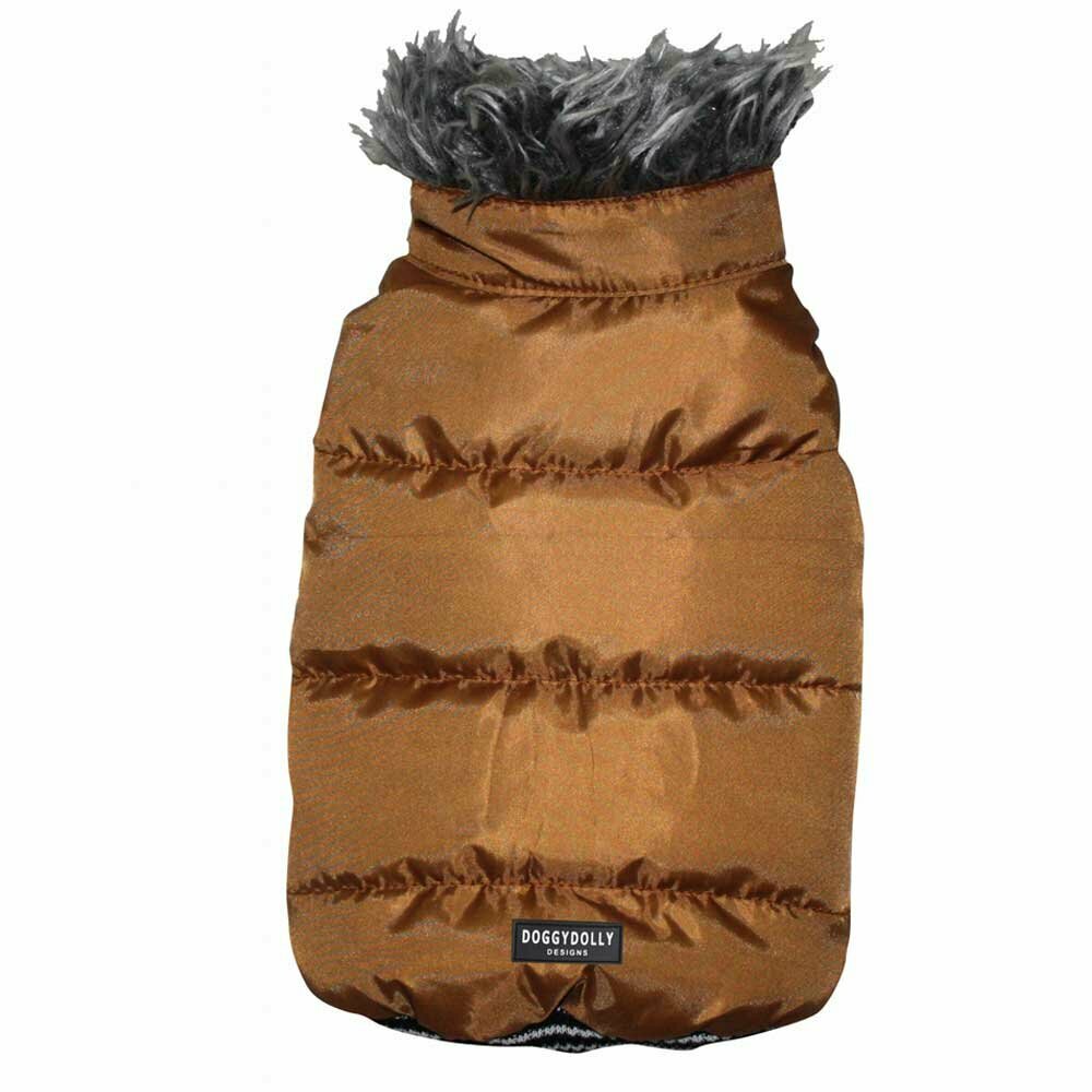 golden brown dog coat for large dogs from DoggyDolly dog fashions