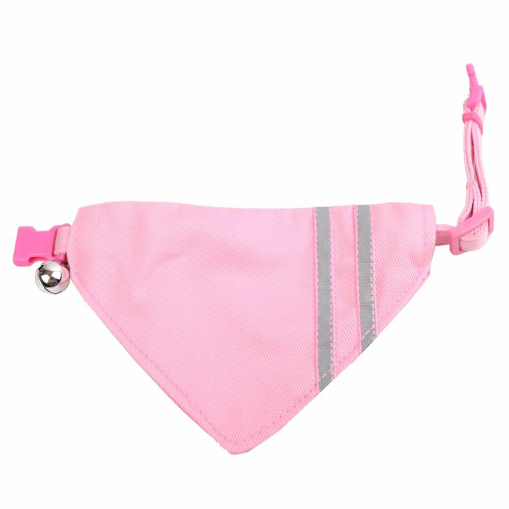 Dog neckerchief of 23 cm - 28 cm adjustable length Pink