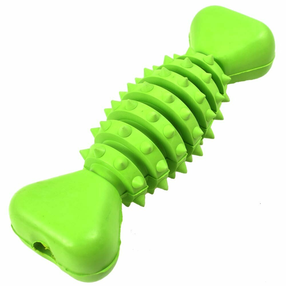 Nubbed rubber bone with 15,5 cm - 10 years Onlinezoo dog toy special