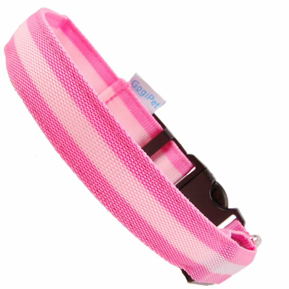 Pink flash collar with LED light - Cheap collars of GogiPet ®