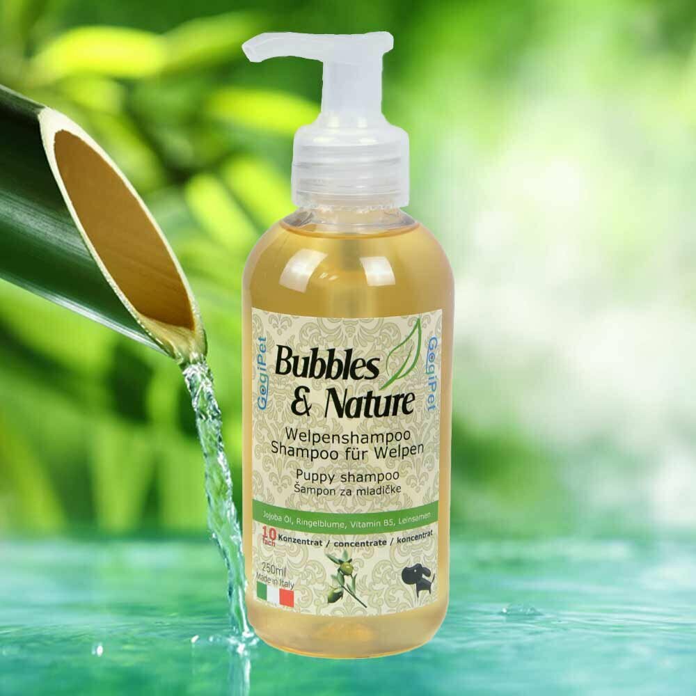 Dog shampoo for puppies by GogiPet Bubbles and Nature