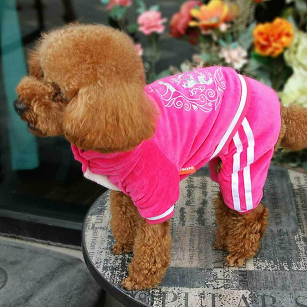 Pink overalls for dogs - dog clothes
