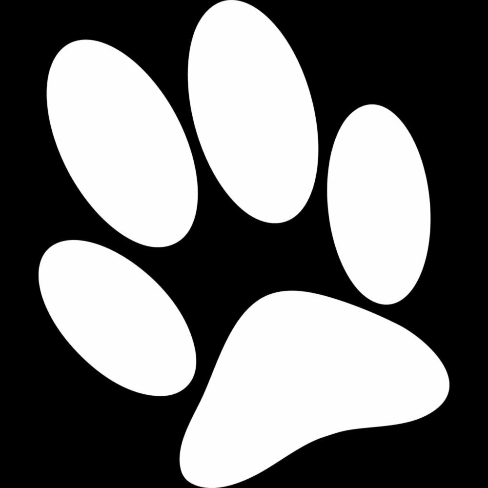 White Dog paw - dog Friseurbedarf Dogs Stickers