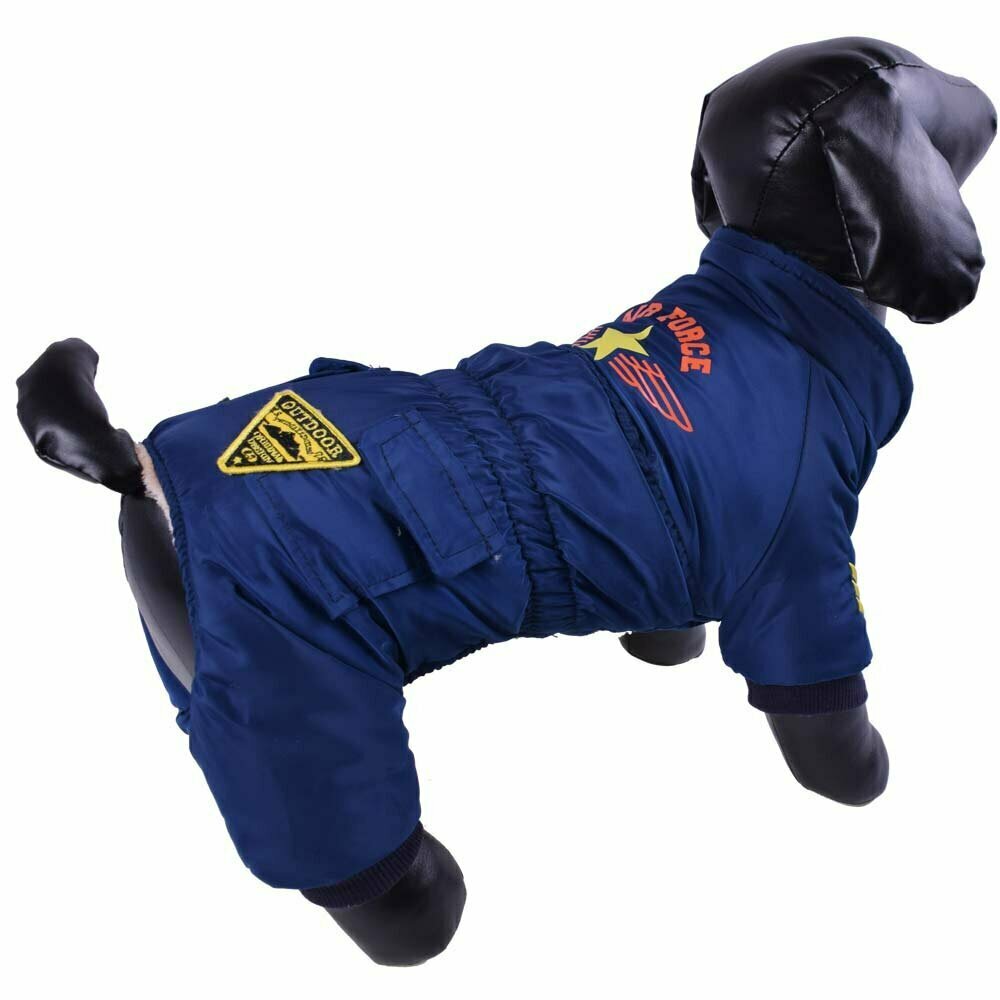 Warm dog clothes - Air Force blue