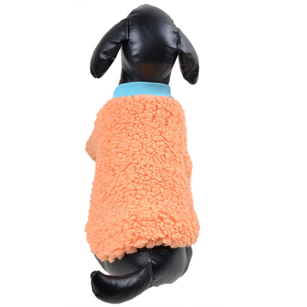 Orange Warm Sherpa Fleece Dog Sweater