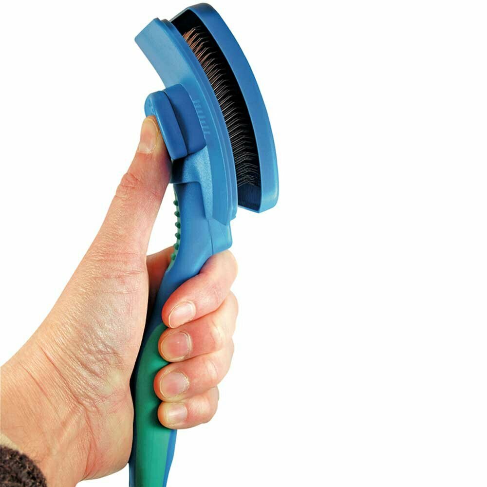 Vivog Slicker Brush for Dogs and Cats self-cleaning