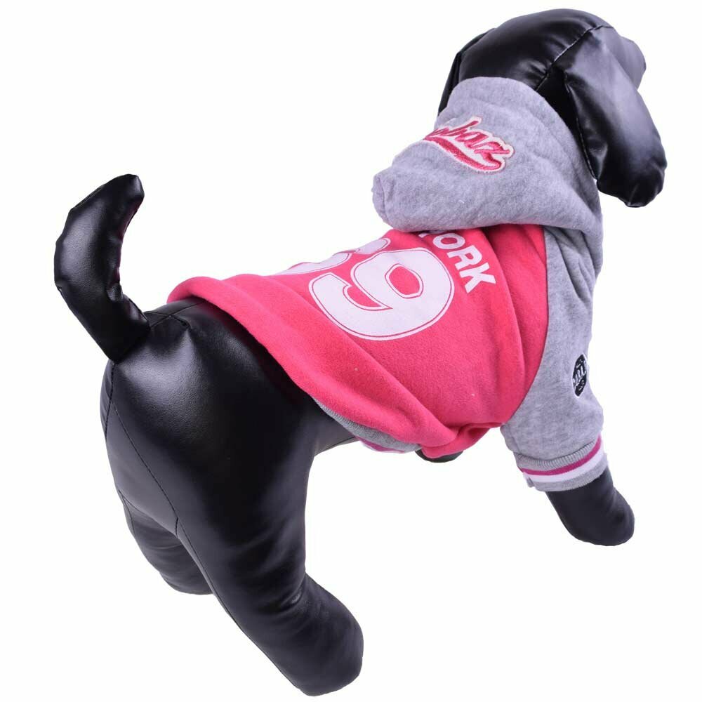 Warm winter coat for dogs - sports jacket pink