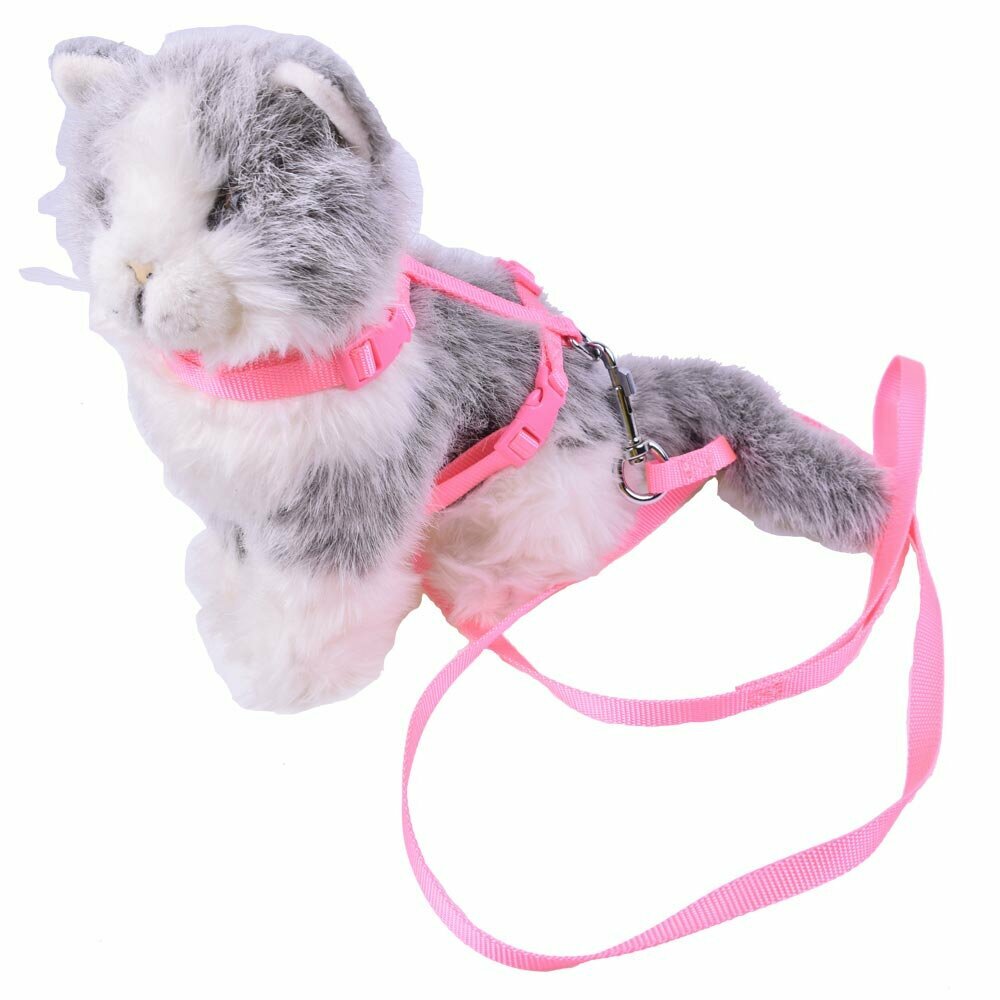 GogiPet cat harness with leash pink