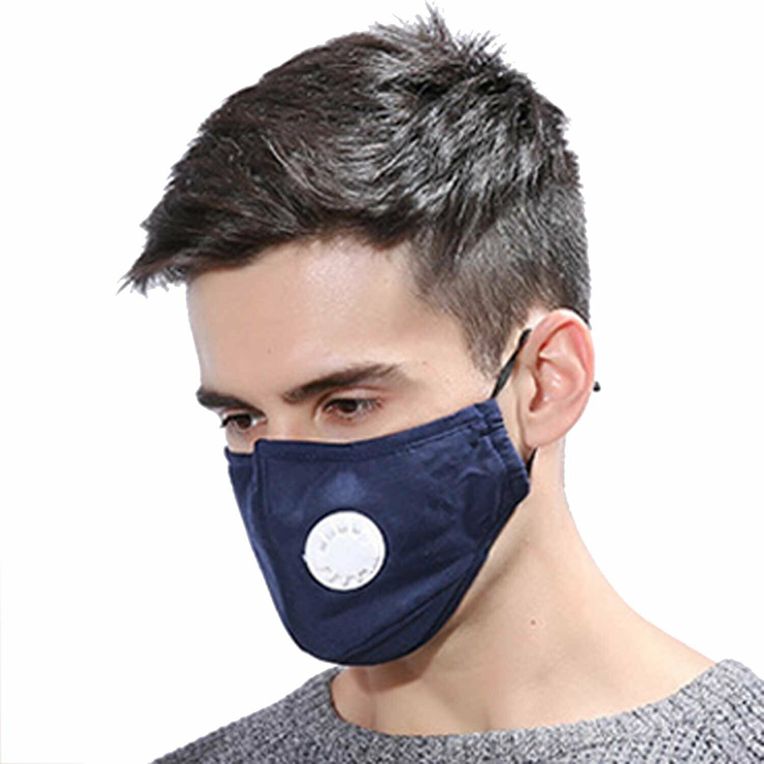 Modern respirator mask as hairdresser's equipment for dogs